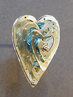 Spiral Heart Brooch